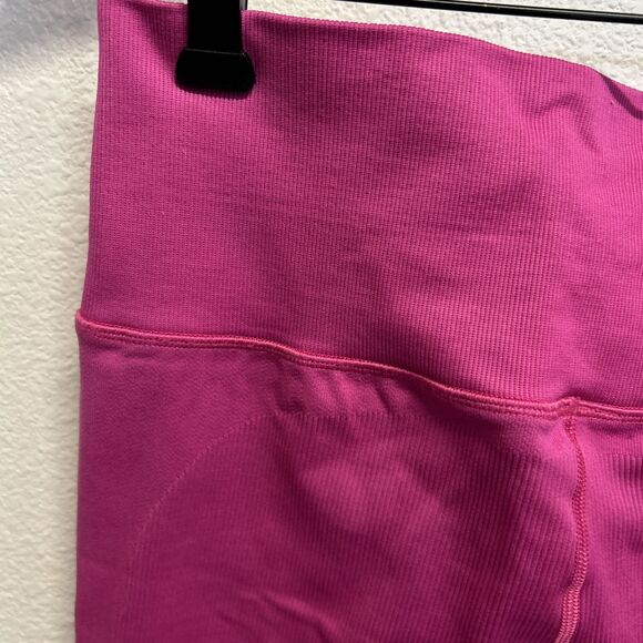 Athleta Hot Pink Aurora Seamless Ribbed High Rise Tight Leggings Large - Picture 3 of 15